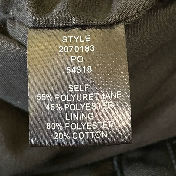 Current Air Faux Leather High Rise Tie Waist Cropped Trouser Pant Black Medium - Picture 15 of 16